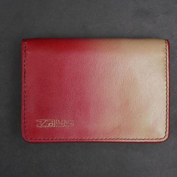 Picture of Zays Premium Leather Magnetic Card Holder - Slim and Eco-Friendly Mini Wallet for Unisex - Handmade Secure Compact and Stylish Design (ZCW116 Pink Cream Mix)