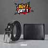 Picture of Zays Special Buy1 Get1 Offer - Premium Leather Belt and Wallet - Huge Savings on Quality Leather Accessories (ZSW106-ZMB101-Black)