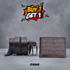 Picture of Zays Special Buy1 Get1 Offer - Premium Leather Belt and Wallet - Huge Savings on Quality Leather Accessories (ZSW123-ZMB102-Chocolate)