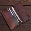 Picture of Zays Premium Genuine Leather Long Wallet for Unisex - Elegant Design Spacious Card and Mobile Slots - Durable Full Grain Leather (ZLW104-Antique Brown)