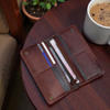 Picture of Zays Premium Genuine Leather Long Wallet for Unisex - Elegant Design Spacious Card and Mobile Slots - Durable Full Grain Leather (ZLW104-Antique Brown)