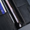 Picture of Zays Premium Genuine Leather Long Wallet for Unisex - Elegant Design Spacious Card and Mobile Slots - Durable Full Grain Leather (ZLW105-Black-II)