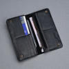 Picture of Zays Premium Genuine Leather Long Wallet for Unisex - Elegant Design Spacious Card and Mobile Slots - Durable Full Grain Leather (ZLW105-Black-II)