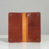 Picture of Zays Premium Genuine Leather Long Wallet for Unisex - Elegant Design Spacious Card and Mobile Slots - Durable Full Grain Leather (ZLW106-Brown)