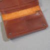 Picture of Zays Premium Genuine Leather Long Wallet for Unisex - Elegant Design Spacious Card and Mobile Slots - Durable Full Grain Leather (ZLW106-Brown)