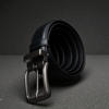 Picture of Zays Handcrafted Genuine Leather Belt for Men – Premium Quality, Adjustable, Stylish & Durable (BS103-BC101-Black)