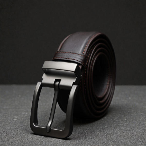 Picture of Zays Handcrafted Genuine Leather Belt for Men – Premium Quality, Adjustable, Stylish & Durable (BS104-BC101-Chocolate)