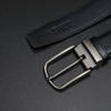 Picture of Zays Handcrafted Genuine Leather Belt for Men – Premium Quality, Adjustable, Stylish & Durable (BS103-BC102-Black)