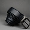 Picture of Zays Handcrafted Genuine Leather Belt for Men – Premium Quality, Adjustable, Stylish & Durable (BS103-BC103-Black)