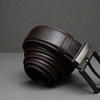 Picture of Zays Handcrafted Genuine Leather Belt for Men – Premium Quality, Adjustable, Stylish & Durable (BS104-BC103-Chocolate)