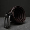 Picture of Zays Handcrafted Genuine Leather Belt for Men – Premium Quality, Adjustable, Stylish & Durable (BS104-BC103-Chocolate)