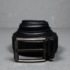 Picture of Zays Handcrafted Leather Belt for Men - Full-Grain Cowhide Adjustable Fit Stylish and Long-Lasting Designed for Office Traditional and Casual Use - Sweat-Resistant Anti-Crack Build Ideal for Daily Wear BS103-BC119-Black