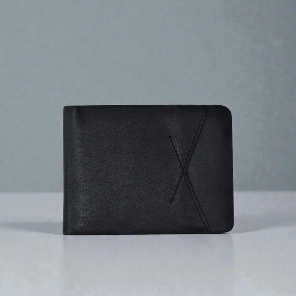 Picture of Zays Handcrafted Premium Leather Bifold Short Wallet ZSW103-Black