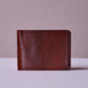 Picture of Zays Handcrafted Premium Eco-Friendly Leather Bifold Wallet - Slim Durable and Stylish Short Wallet for Unisex ZSW107-Chocolate