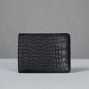 Picture of ZAYS Premium Handcrafted Crocodile Embossed Leather Bifold Wallet for Men And Women - Super Slim Durable Stylish Short Wallet - ZSW122-Black