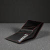 Picture of Zays Premium Handcrafted Slim Bifold Leather Short Wallet for unisex - Personalized Top-Grain Leather Wallet - Compact Durable Stylish - ZSW124-Black Red Suta