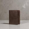Picture of Zays Premium Handcrafted Slim Bifold Leather Short Wallet for unisex - Personalized Top-Grain Leather Wallet - Compact Durable Stylish - ZSW127-Chocolate