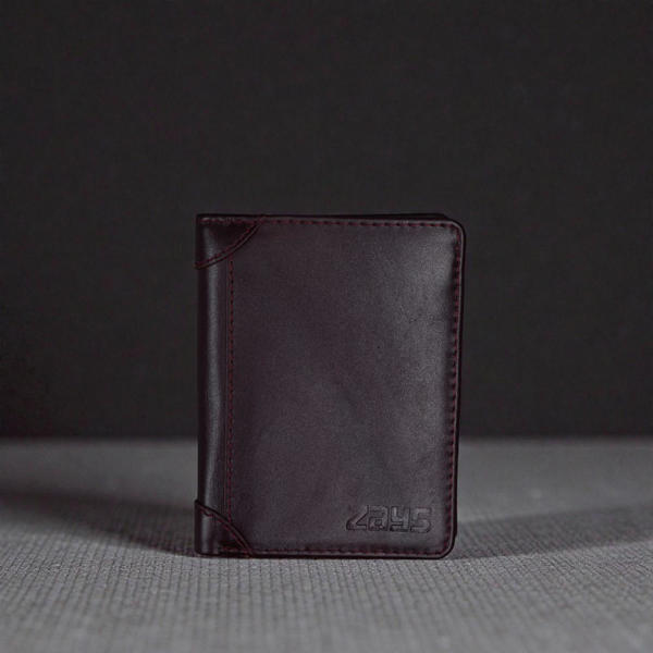 Picture of ZAYS Premium Handcrafted Genuine Leather Slim Bifold Wallet for unisex - Eco Tanned Full Grain Leather Compact Stylish Durable Everyday Wallet with Card Cash SIM and Memory Slots - ZSW131-Chocolate