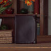 Picture of ZAYS Premium Handcrafted Genuine Leather Slim Bifold Wallet for unisex - Eco Tanned Full Grain Leather Compact Stylish Durable Everyday Wallet with Card Cash SIM and Memory Slots - ZSW131-Chocolate