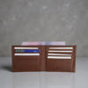 Picture of ZAYS Premium Handcrafted Oil Pull Up Leather Slim Bifold Wallet for Unisex - Genuine Cowhide Short Wallet - Super Slim Durable Stylish Everyday Carry - Best Handmade Leather Wallet in Bangladesh - ZSW134-Brown