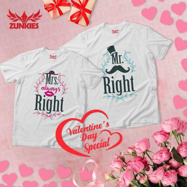Picture of Premium Drop Shoulder Couple T-Shirts for Valentine’s Day and Every Romantic Moment (ZVDS003)