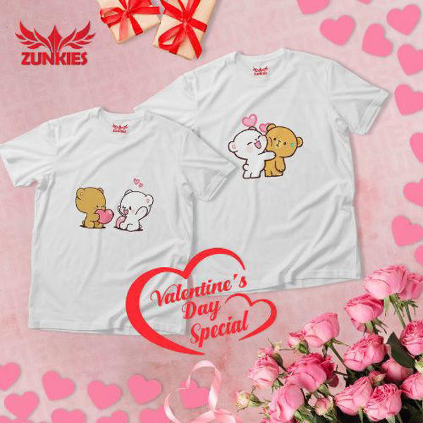 Picture of Premium Drop Shoulder Couple T-Shirts for Valentine’s Day and Every Romantic Moment (ZVDS007)
