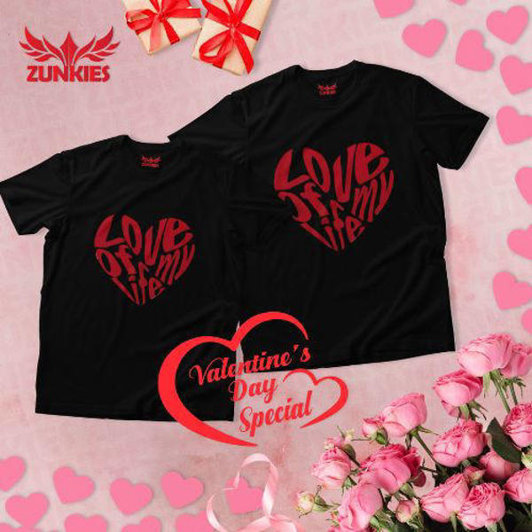 Picture of Premium Drop Shoulder Couple T-Shirts for Valentine’s Day and Every Romantic Moment (ZVDS012)