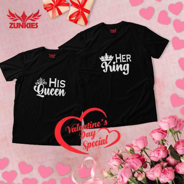 Picture of Premium Drop Shoulder Couple T-Shirts for Valentine’s Day and Every Romantic Moment (ZVDS016)