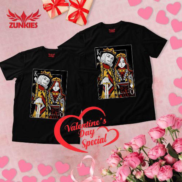 Picture of Premium Drop Shoulder Couple T-Shirts for Valentine’s Day and Every Romantic Moment (ZVDS017)