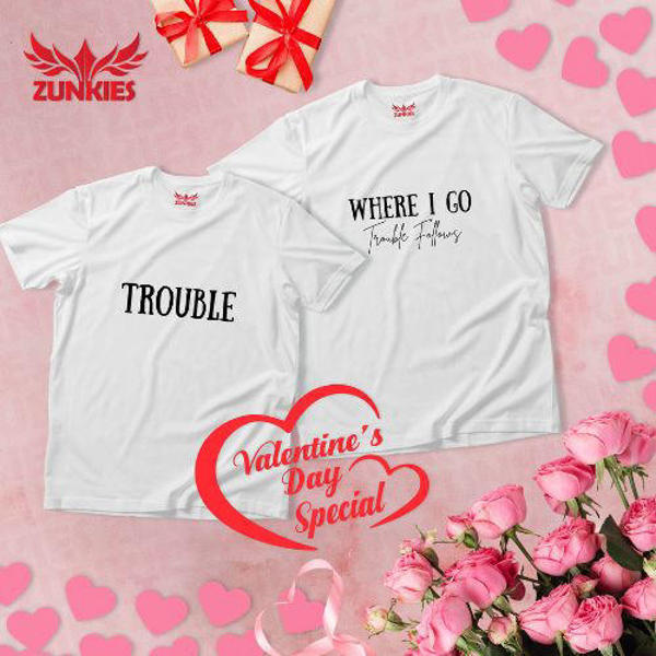 Picture of Premium Drop Shoulder Couple T-Shirts for Valentine’s Day and Every Romantic Moment (ZVDS023)