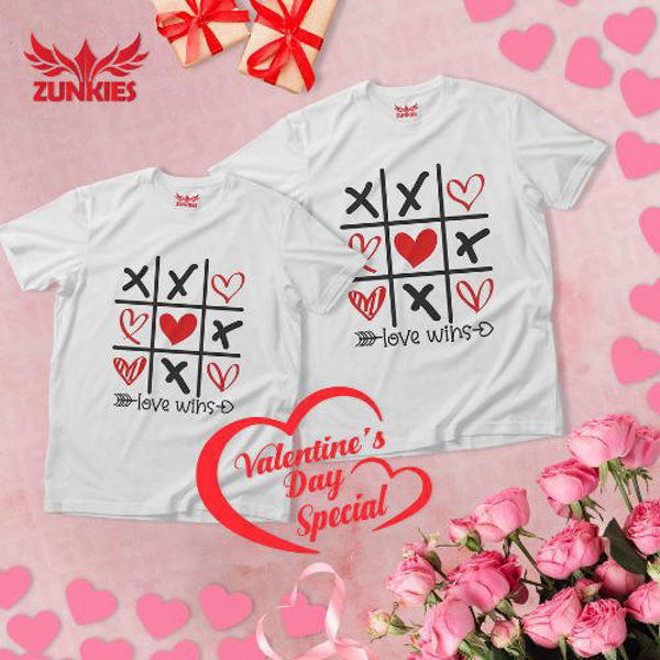 Picture of Premium Drop Shoulder Couple T-Shirts for Valentine’s Day and Every Romantic Moment (ZVDS010)