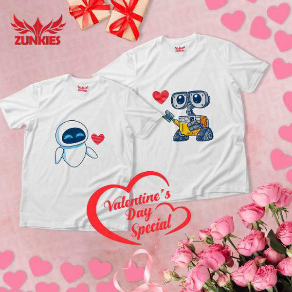 Picture of Premium Drop Shoulder Couple T-Shirts for Valentine’s Day and Every Romantic Moment (ZVDS024)