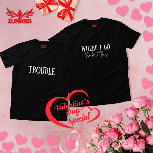 Picture of Premium Drop Shoulder Couple T-Shirts for Valentine’s Day and Every Romantic Moment (ZVDS022)