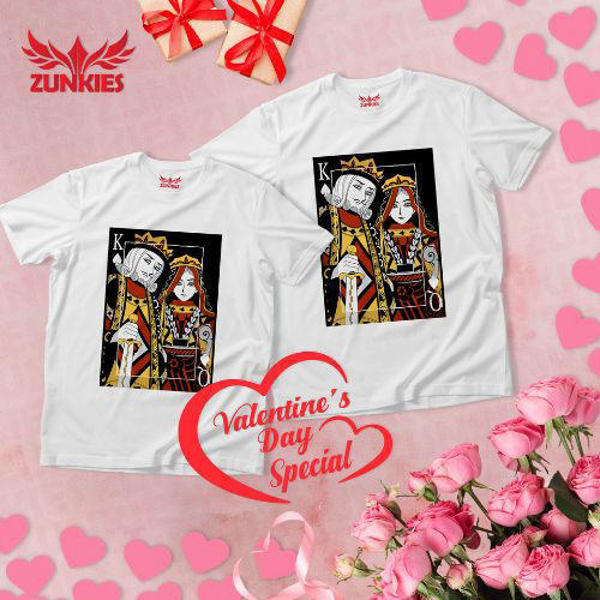 Picture of Premium Drop Shoulder Couple T-Shirts for Valentine’s Day and Every Romantic Moment (ZVDS011)