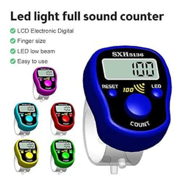 Picture of Digital Tasbih Counter with LED Light – Finger Tally Tasbeeh (1 Piece)