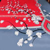 Picture of King Size Full Panel Cotton Bedsheet Set with Pillow Covers Chador Set (Red & Ash Leaf)