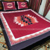 Picture of King Size Full Panel Cotton Bedsheet Set with Pillow Covers Chador Set (Chocolate Royal Art)