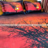 Picture of King Size Full Panel Cotton Bedsheet Set with Pillow Covers Chador Set (Sun Set Art)