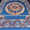 Picture of King Size Full Panel Cotton Bedsheet Set with Pillow Covers Chador Set (Sky Blue Panel Art)