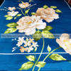 Picture of King Size Full Panel Cotton Bedsheet Set with Pillow Covers Chador Set (Deep Blue Flower)