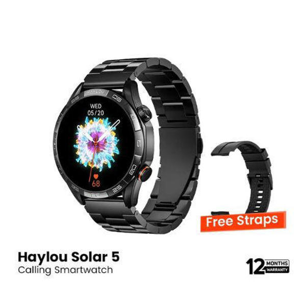 Picture of Haylou Solar 5 BT Calling Smart Watch (Metallic Strap) - Black