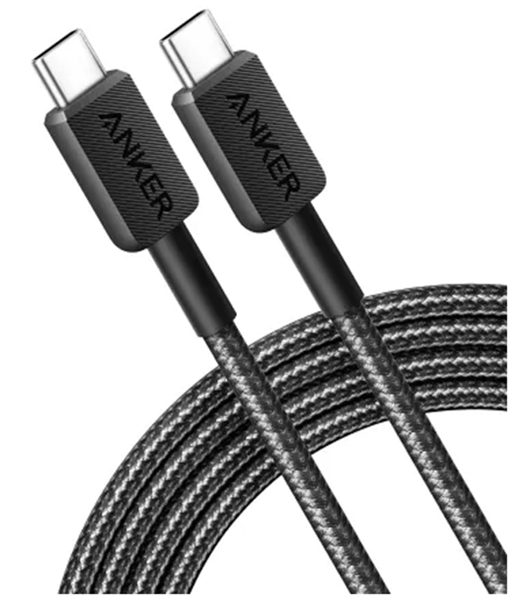 Picture of Anker 322 USB-C To USB-C Fast Charging Cable (6ft) - Black