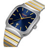 Picture of Skmei 9361 Square Quartz Watch for Men- Silver Gold & Blue