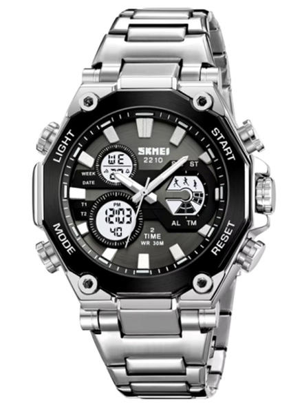 Picture of Skmei 2210 Dual Time Display Digital Watch for Men- Silver