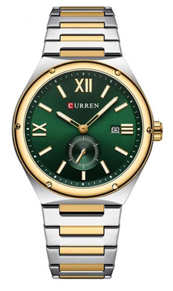 Picture of Curren 8471 Luxury Stainless Steel Quartz Watch for Men - Silver Green