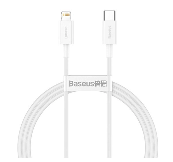 Picture of Baseus Silky Series Fast Charging Cable Type-C to IP 20W [White]