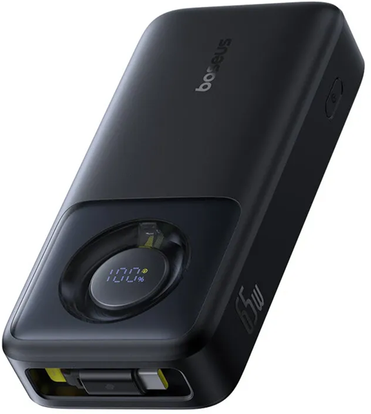 Picture of Baseus NOMOS Series 65W 20000mAh Power Bank with Built-in Retractable Type-C Cable [Black]