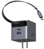 Picture of Ugreen Nexode X605 Gan Charger with USB C Cable-65W [Black]