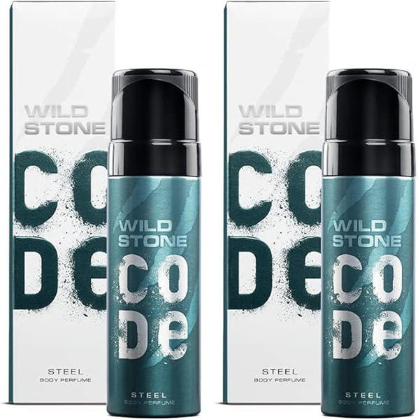 Picture of Wild Stone - Code Steel No Gas Body Perfume For Men, Long Lasting Masculine Fragrance - 120ml