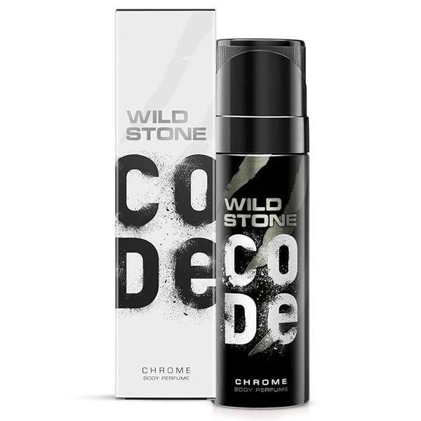 Picture of Wild Stone - Code Chrome No Gas Body Perfume For Men, Long Lasting Intense Fragrance - 120ml